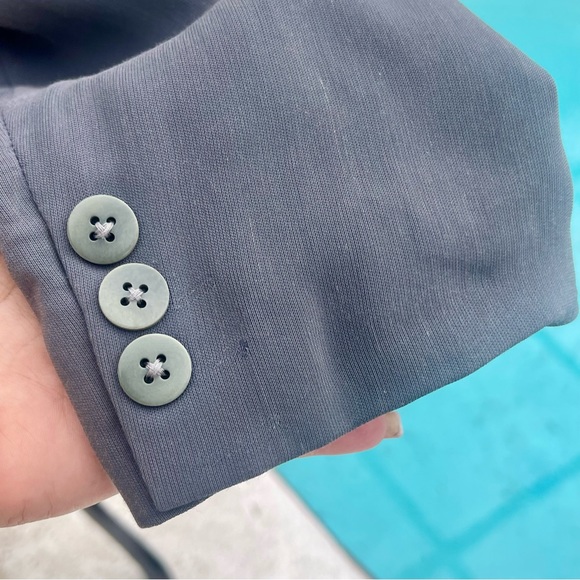 Giorgio Armani Borgonuovo 21 Women’s Y2K Single Breasted Jacket Slate | Size 10 - Picture 8 of 11